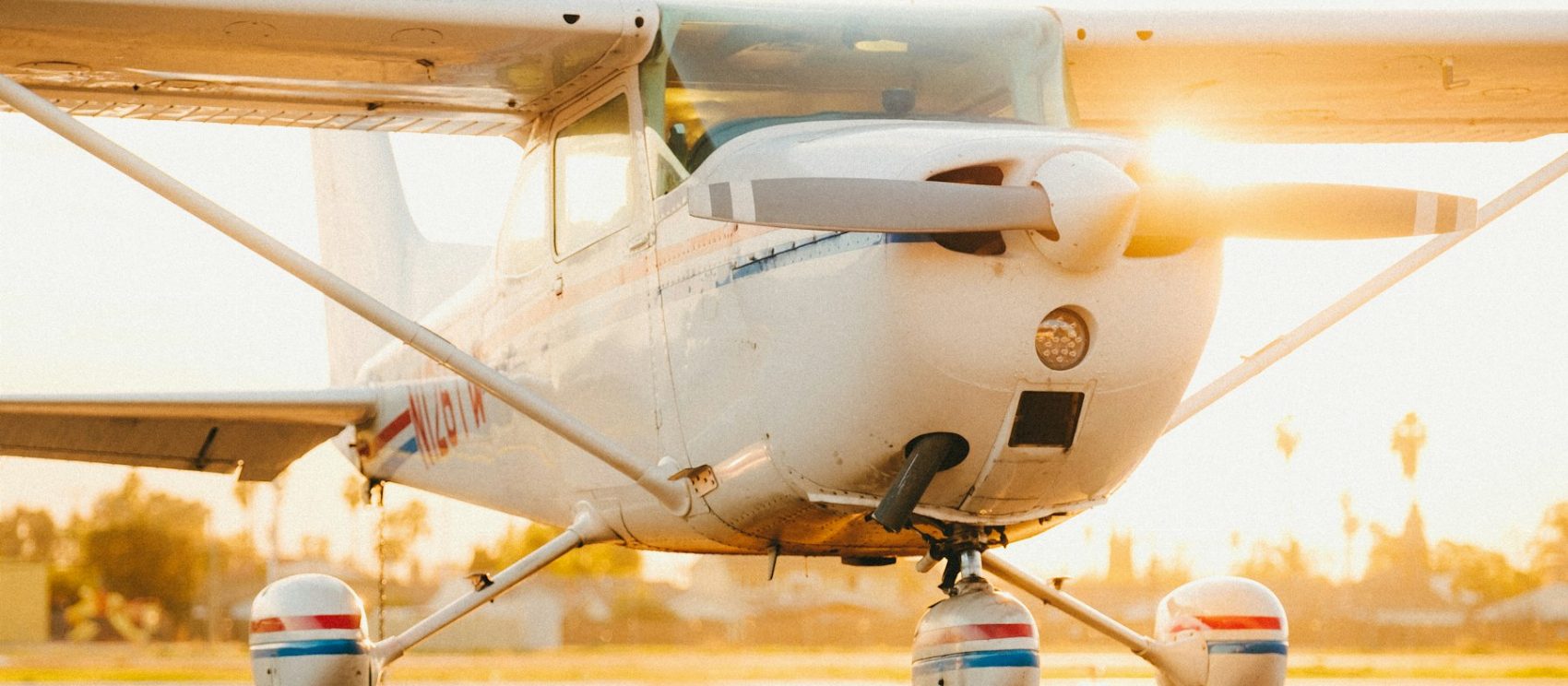 Training aircraft on the taxiway at a local airport